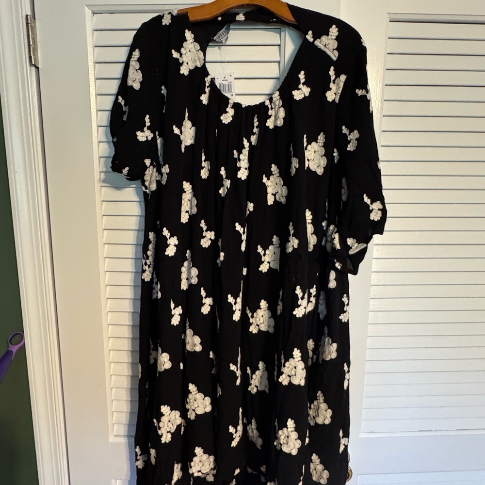 Black and White Floral Dress